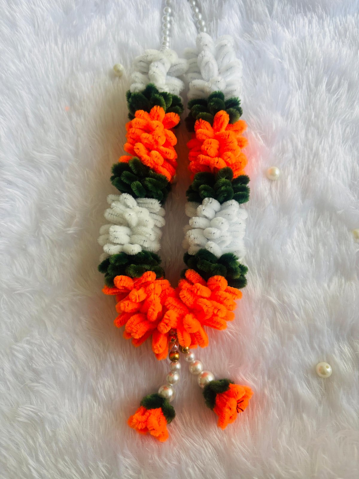 Ganpati Special Mala — Tricolor Bloom