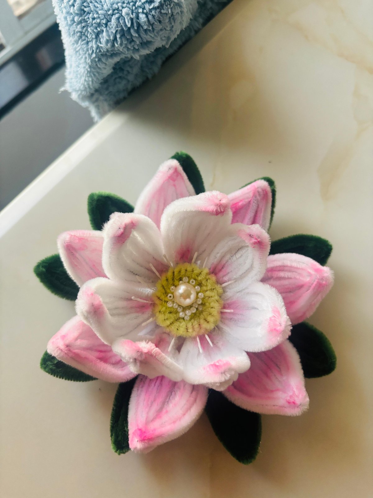 Lotus Asaan Small — handmade lotus seat for a deity idol